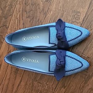Vivaia Pointed-Toe Bow Loafers 37.5